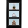 image:imageGolden State Art Collage Frame 7x14 for 3 4x6 Photos Wood Distressed Brown  Clear Real Glass and White Mat Horizontal amp Vertical Display Multi Pictures For Gallery Wall Home Decor amp Holiday GiftBlack With Black Mat