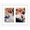 image:imageGolden State Art Collage Frame 8x10 for 2 4x6 Photos Wood Distressed White  Clear Real Glass amp 2 Openings White Mat Horizontal amp Vertical Display Multi Prints For Wall Mount Home Decor Holiday GiftWhite