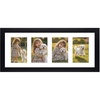 image:imageGolden State Art Collage Frame 8x20 for 4 4x6 Photos Wood Distressed Brown  Clear Real Glass amp 4 Openings White Mat Horizontal amp Vertical Display Multi Picture For Wall Mount Home Decor Holiday GiftBlack