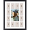 image:imageGolden State Art School Years Picture Frame PreK to 12 Wood Glass Black  13 Openings White Mat Baby First Year Kindergarten Keepsake Horizontal Vertical For Wall Display Home Decor Holiday GiftWood  Black With White Mat