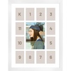 image:imageGolden State Art School Years Picture Frame PreK to 12 Wood Glass Black  13 Openings White Mat Baby First Year Kindergarten Keepsake Horizontal Vertical For Wall Display Home Decor Holiday GiftWood  White With White Mat
