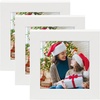image:imageGolden State Art Set of 3 4x4 Picture Frames Smartphone Instagram Frame Collection Square Wood Frames with Tempered Glass Mothers Day Decorations White