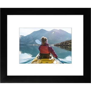 image:imageGolden State Art 11x14 Black Picture FrameSolid WoodampReal GlassMat 8x10  1 Pack 11x14 Photo Frame White Mat Display for 8x10 Picture Horizontal and Vertical Wall Mounting Home DecorBlack