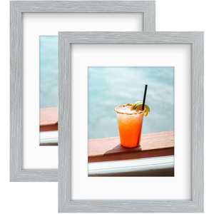 image:imageGolden State Art 11x14 Black Picture FrameSolid WoodampReal GlassMat 8x10  1 Pack 11x14 Wooden Photo Frame White Mat Display for 8x10 Picture Horizontal and Vertical Wall Mounting Home DecorGrey