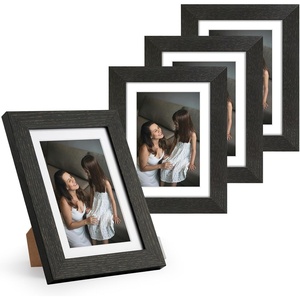 image:imageGolden State Art 11x14 Picture Frame Set of 4Display 8x10 Photo Multicol  Removable White mat Dispaly 8x10 or 11x14 Wooden Frame with Plexiglass FrontBoth Wall or Tabletop displayBlack
