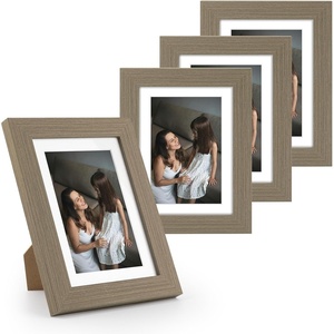 image:imageGolden State Art 11x14 Picture Frame Set of 4Display 8x10 Photo Multicol  Removable White mat Dispaly 8x10 or 11x14 Wooden Frame with Plexiglass FrontBoth Wall or Tabletop displayDark Oak