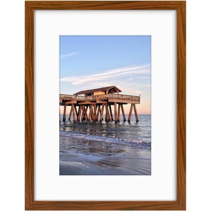 image:imageGolden State Art 12x16 Picture FrameSolid WoodampReal GlassMat 8x12Black  1 Pack 12x16 Photo Frame White Mat Display for 8x12 Picture Horizontal and Vertical Wall MountingBrown