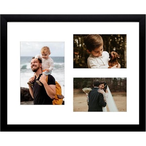 image:imageGolden State Art 12x24 Black Wood Picture Frame  Black Mat for 8x10 and 5x7 Photos  Real Glass Sawtooth Hanger Swivel Tabs  Wall Mounting  Great for Posters Weddings and EngagementsBlackWhite Mat1P