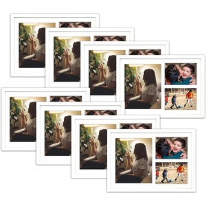 image:imageGolden State Art 12x24 Black Wood Picture Frame  Black Mat for 8x10 and 5x7 Photos  Real Glass Sawtooth Hanger Swivel Tabs  Wall Mounting  Great for Posters Weddings and EngagementsWhiteWhite Mat8P