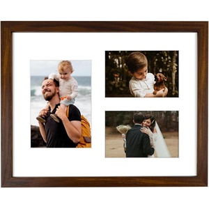 image:imageGolden State Art 12x24 Black Wood Picture Frame  Black Mat for 8x10 and 5x7 Photos  Real Glass Sawtooth Hanger Swivel Tabs  Wall Mounting  Great for Posters Weddings and EngagementsBrownWhite Mat1P