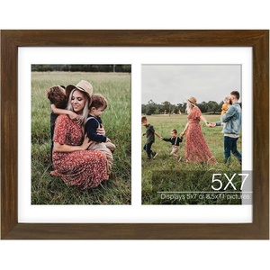 image:imageGolden State Art 85x11 Black Wooden Picture Frame for 25x7 Photos1 Pack  Black Frame with White Mat85x11 Certificate Without Mat  Real Glass  Easel Stand for LandscapePortrait Table DisplayBrown 05White Mat