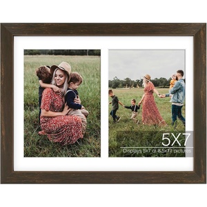 image:imageGolden State Art 85x11 Black Wooden Picture Frame for 25x7 Photos1 Pack  Black Frame with White Mat85x11 Certificate Without Mat  Real Glass  Easel Stand for LandscapePortrait Table DisplayDark BrownWhite Mat
