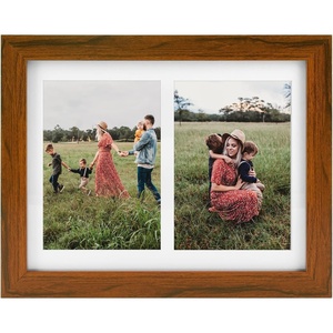 image:imageGolden State Art 85x11 Black Wooden Picture Frame for 25x7 Photos1 Pack  Black Frame with White Mat85x11 Certificate Without Mat  Real Glass  Easel Stand for LandscapePortrait Table DisplayBrownWhite Mat