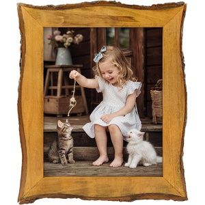 image:imageGolden State Art 8x10 Picture Frame Rustic BrownSolid WoodampBark EdgeampGlass  8x10 Picture Frame with Real Glass amp Wavy Bark Edges Farmhouse Decor for Tabletop or Wall Display8x10