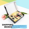 image:imageGolden State Art 11x8x2 Inches Black Shipping Boxes Pack of 26 Durable Waterproof Stackable Mailer Boxes Moving