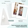 image:imageGolden State Art 12 Inches Cardboard Easel Back Display Sets Single Wing AcidFree 11x14 White Picture Mat Backing Board Clear Plastic Bags for Photos Sign Craft Art Prints Pack of 25 Each