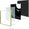 image:imageGolden State Art 125x125 Black Aluminum Album Frame 1 Pack  Brushed Metal Vinyl Record Frame for 12 Album Cover Acrylic FrontGold