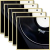 image:imageGolden State Art 125x125 Black Aluminum Album Frame 1 Pack  Brushed Metal Vinyl Record Frame for 12 Album Cover Acrylic FrontGold