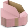 image:imageGolden State Art 12x6x45 Cardboard Storage Bins 30 Pack Corrugated Open Top Bin Box for Shelves Garage Office Warehouse Organization WhitePink