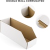 image:imageGolden State Art 12x6x45 Cardboard Storage Bins 30 Pack Corrugated Open Top Bin Box for Shelves Garage Office Warehouse Organization WhiteWhite