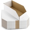 image:imageGolden State Art 12x6x45 Cardboard Storage Bins 30 Pack Corrugated Open Top Bin Box for Shelves Garage Office Warehouse Organization WhiteWhite