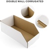 image:imageGolden State Art 12x6x45 Cardboard Storage Bins 30 Pack Corrugated Open Top Bin Box for Shelves Garage Office Warehouse Organization WhiteWhite