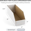 image:imageGolden State Art 12x6x45 Cardboard Storage Bins 30 Pack Corrugated Open Top Bin Box for Shelves Garage Office Warehouse Organization WhiteWhite
