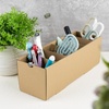 image:imageGolden State Art 5 Pack Cardboard Parts Bins Boxes Kraft Cardboard Storage Bins With Dividers for Inventory Organization Parts Garage Warehouse or Home Cubby