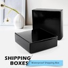 image:imageGolden State Art 6x6x2 Inches Black Shipping Boxes Pack of 26 Durable Waterproof Stackable Mailer Boxes Moving