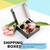image:imageGolden State Art 6x6x2 Inches Black Shipping Boxes Pack of 26 Durable Waterproof Stackable Mailer Boxes Moving