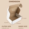 image:imageGolden State Art 8x6x3 White Shipping Boxes Durable Corrugated Boxes Mailing Small Business Cardboard Packing Gift Mailer Pack of 26