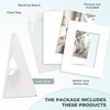image:imageGolden State Art 9 Inches Cardboard Easel Back Display Sets Single Wing AcidFree 8x10 White Picture Mat Backing Board Clear Plastic Bags for Photos Sign Craft Art Prints Pack of 50 Each