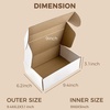 image:imageGolden State Art 9x6x3 White Shipping Boxes Durable Corrugated Boxes Mailing Small Business Cardboard Packing Gift Mailer Pack of 26