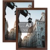 image:imageGolden State Art A2 Frame with Plexiglass Set of 2 Dark Brown  Engineered Wood 165 x 234 inch Large Poster Frame  Horizontal and Vertical Display for WallDark Brown