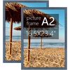 image:imageGolden State Art A2 Frame with Plexiglass Set of 2 Dark Brown  Engineered Wood 165 x 234 inch Large Poster Frame  Horizontal and Vertical Display for WallBlue