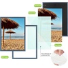image:imageGolden State Art A2 Frame with Plexiglass Set of 2 Dark Brown  Engineered Wood 165 x 234 inch Large Poster Frame  Horizontal and Vertical Display for WallBlue