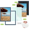 image:imageGolden State Art A2 Frame with Plexiglass Set of 2 Dark Brown  Engineered Wood 165 x 234 inch Large Poster Frame  Horizontal and Vertical Display for WallBlue