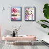 image:imageGolden State Art A2 Frame with Plexiglass Set of 2 Dark Brown  Engineered Wood 165 x 234 inch Large Poster Frame  Horizontal and Vertical Display for WallBlue