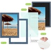 image:imageGolden State Art A2 Frame with Plexiglass Set of 2 Dark Brown  Engineered Wood 165 x 234 inch Large Poster Frame  Horizontal and Vertical Display for WallBlue