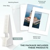 image:imageGolden State Art Self Stick Easel Back Display Sets 12 Inch Double Wing Pack of 25 AcidFree 11x14 White Photo Mats with Backing Boards Clear Bags for Photos Crafts Art Prints DIY Projects