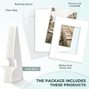 image:imageGolden State Art Self Stick Easel Back Display Sets 9 Inch Double Wing Pack of 25 AcidFree 8x10 White Photo Mats with Backing Boards Clear Bags for Photos Crafts Art Prints DIY Projects