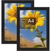 image:imageGolden State Art A2 Frame with Plexiglass Set of 2 Dark Brown  Engineered Wood 165 x 234 inch Large Poster Frame  Horizontal and Vertical Display for WallBlack