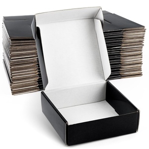 image:imageGolden State Art 6x6x2 Inches Black Shipping Boxes Pack of 26 Durable Waterproof Stackable Mailer Boxes Moving