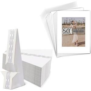 image:imageGolden State Art Self Stick Easel Back Display Sets 12 Inch Double Wing Pack of 50 AcidFree 11x14 White Photo Mats with Backing Boards Clear Bags for Photos Crafts Art Prints DIY Projects