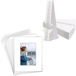 image:imageGolden State Art Self Stick Easel Back Display Sets 9 Inch Pack of 50 AcidFree 8x10 White Photo Mats with Backing Boards and Clear Plastic Bags for Photos Crafts Art Prints DIY Projects