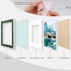 image:imageGolden State Art 5x7 Picture Frame Green Set of 3  with Mat for 4x6 Picture Shatter Resistant Plexiglass  Engineered Wood Wall Photo Frames for Tabletop DisplayGreen