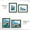image:imageGolden State Art 5x7 Picture Frame Green Set of 3  with Mat for 4x6 Picture Shatter Resistant Plexiglass  Engineered Wood Wall Photo Frames for Tabletop DisplayGreen