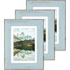 image:imageGolden State Art 5x7 Picture Frame Green Set of 3  with Mat for 4x6 Picture Shatter Resistant Plexiglass  Engineered Wood Wall Photo Frames for Tabletop DisplayBlue