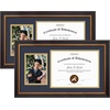 image:imageGolden State Art 2 Pack 11x195 Frame 85x11 Diploma amp 5x7 Photo NavyGoldNavy Blue  Gold Mat