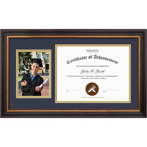 image:imageGolden State Art 2 Pack 11x195 Frame 85x11 Diploma amp 5x7 Photo NavyGoldNavy Blue  Gold Mat